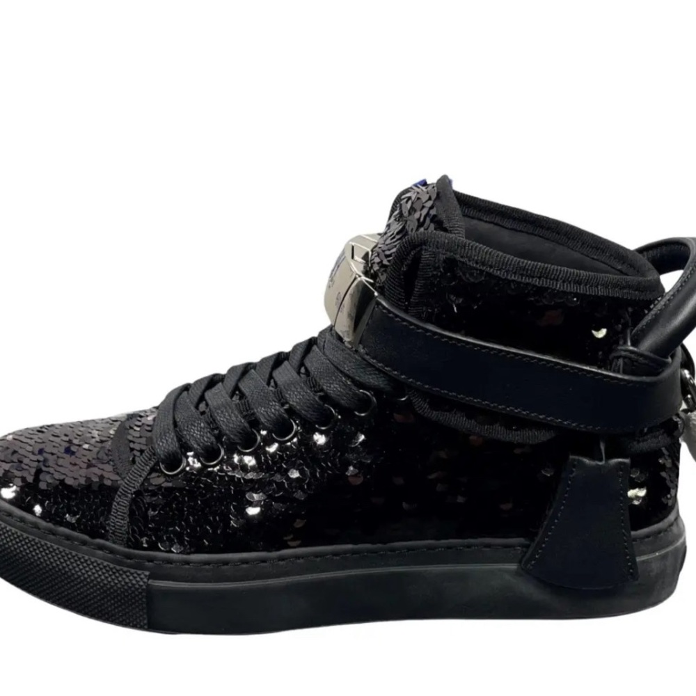 BUSCEMI 100mm Sequin Black Sneakers